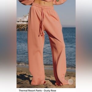 NWT Daily Drills Dusty Rose Thermal Resort Pants